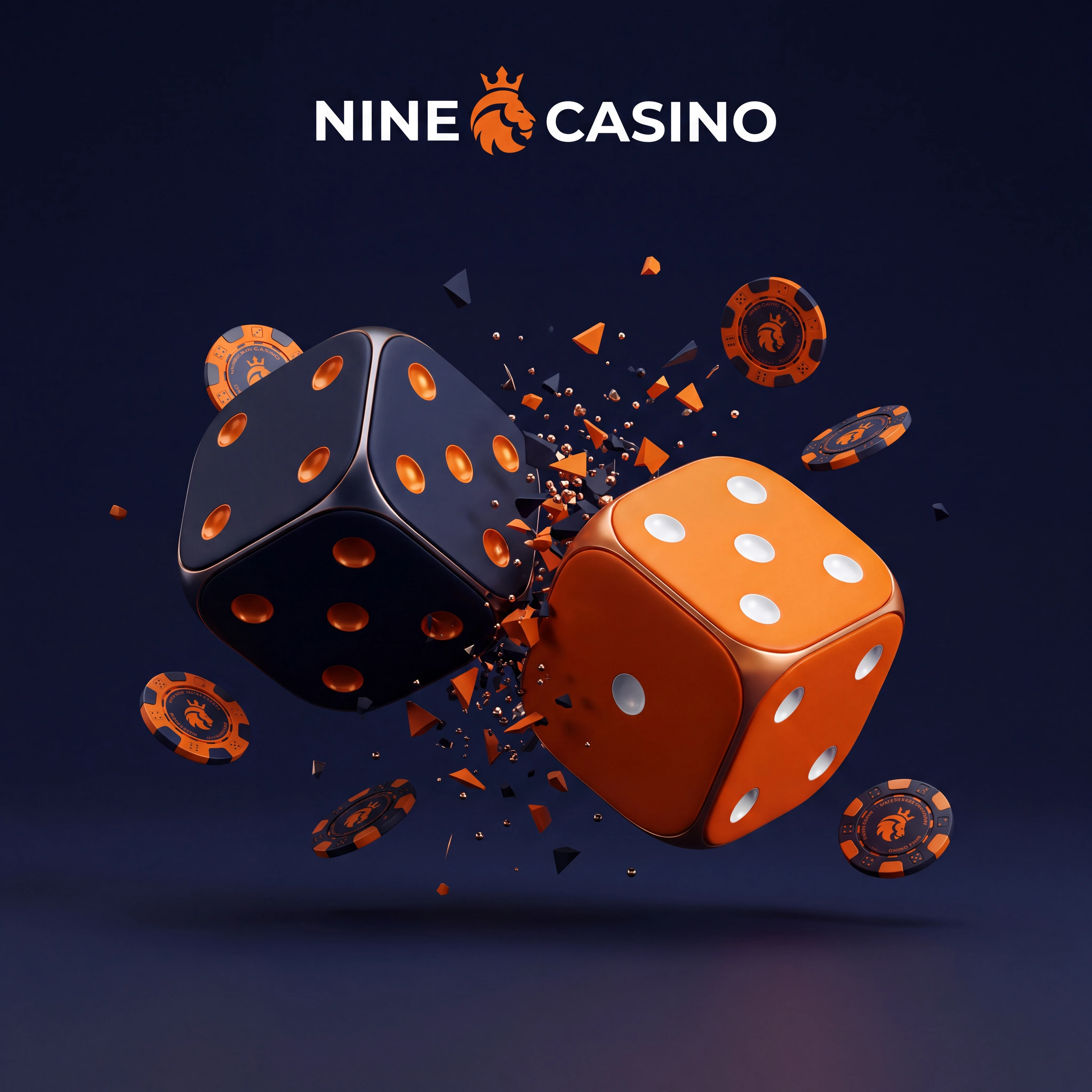Nine Casino dice and gaming chips